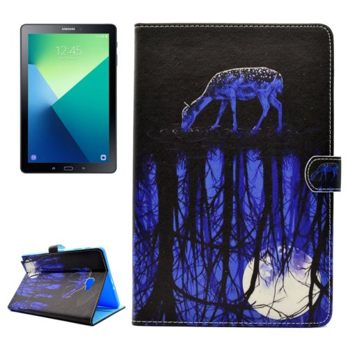 For Tab A 10.1/P580 Reflection Pattern Flip Leather Case with Holder, Card Slots & Wallet