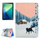 For Tab A 10.1/P580 Snow Wolf Pattern Flip Leather Case with Holder, Card Slots & Wallet