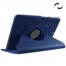 For S2 9.7/T815 Dark Blue Litchi Solid Color Leather Case with 360° Rotating Holder