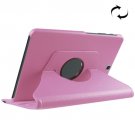 For S2 9.7/T815 Pink Litchi Solid Color Leather Case with 360° Rotating Holder