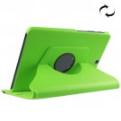 For S2 9.7/T815 Green Litchi Solid Color Leather Case with 360° Rotating Holder
