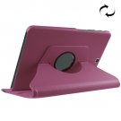 For S2 9.7/T815 Purple Litchi Solid Color Leather Case with 360° Rotating Holder