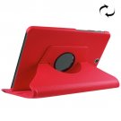 For S2 9.7/T815 Red Litchi Solid Color Leather Case with 360° Rotating Holder