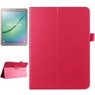 For Tab S2 9.7/T815 Magenta Smart Cover Litchi Leather Case with 2-folding Holder