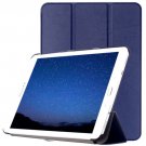 For Tab S2 9.7/T815 Dark Blue Custer Texture Leather Case with 3-Folding Holder