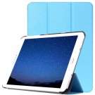 For Tab S2 9.7/T815 Blue Custer Texture Leather Case with 3-Folding Holder