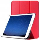 For Tab S2 9.7/T815 Red Custer Texture Leather Case with 3-Folding Holder