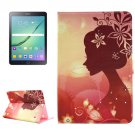 For Tab S2 9.7/T815 Fashion Girl Diamond Flip Leather Case with Holder