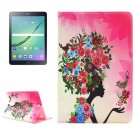 For Tab S2 9.7/T815 Flower Girl Diamond Flip Leather Case with Holder
