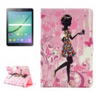 For Tab S2 9.7/T815 Colorful Girl Diamond Flip Leather Case with Holder
