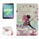 For Tab S2 9.7/T815 Butterfly Fairy Diamond Flip Leather Case with Holder