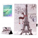 For Tab S2 9.7/T815 Deer Flip Leather Case with Holder, Card Slots & Wallet