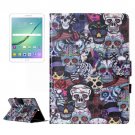 For Tab S2 9.7/T815 Ghost Head Flip Leather Case with Holder, Card Slots & Wallet