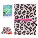 For Tab S2 9.7/T815 Leopard Flip Leather Case with Holder, Card Slots & Wallet