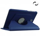 For Tab S2 8.0/T715 Dark Blue Litchi Texture Leather Case with 360° Rotating Holder