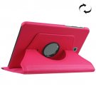 For Tab S2 8.0/T715 Magenta Litchi Texture Leather Case with 360° Rotating Holder