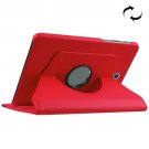 For Tab S2 8.0/T715 Red Litchi Texture Leather Case with 360° Rotating Holder