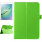 For Tab S2 8.0/T715 Green Litchi Smart Cover Leather Case with 2 Folding Holder