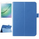 For Tab S2 8.0/T715 Blue Litchi Smart Cover Leather Case with 2 Folding Holder