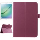 For Tab S2 8.0/T715 Purple Litchi Smart Cover Leather Case with 2 Folding Holder