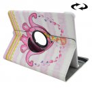 For Tab S2 8.0/T715 Pink Elephant Pattern Leather Case with 360° Rotation Holder