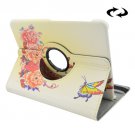 For Tab S2 8.0/T715 Love Flower Pattern Leather Case with 360° Rotation Holder