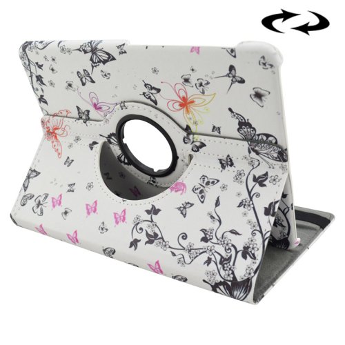For Tab S2 8.0/T715 Butterflies Pattern Leather Case with 360&Acirc;&deg; Rotation Holder