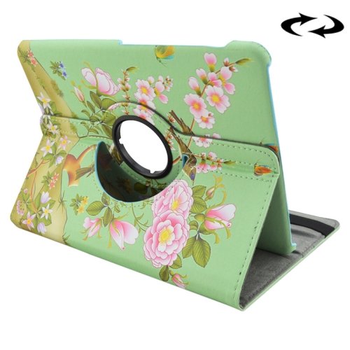 For Tab S2 8.0/T715 Magpie Pattern Leather Case with 360&Acirc;&deg; Rotation Holder