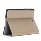 For Tab S2 8.0/T715 Gold Frosted Texture Leather Case with Holder