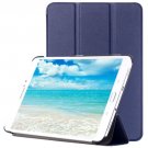 For Tab S2 8.0/T715 Dark Blue Custer Flip Leather Case with 3-folding Holder