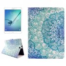 For Tab S2 8.0/T715 Flower PC + PU Leather Case with Holder & Card Slots