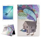 For Tab S2 8.0/T715 Bird House PC + PU Leather Case with Holder & Card Slots