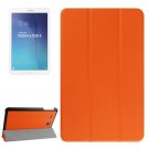 For Tab E 9.6 Orange Karst Texture Flip Leather Case with 3-folding Holder