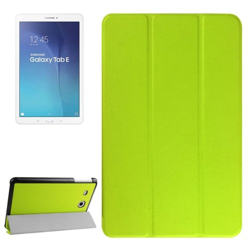 For Tab E 9.6 Green Karst Texture Flip Leather Case with 3-folding Holder