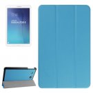 For Tab E 9.6 Blue Karst Texture Flip Leather Case with 3-folding Holder