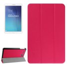 For Tab E 9.6 Magenta Karst Texture Flip Leather Case with 3-folding Holder