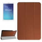 For Tab E 9.6 Brown Karst Texture Flip Leather Case with 3-folding Holder
