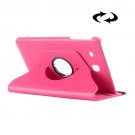 For Tab E 9.6 Magenta Litchi Texture Flip Leather Case with Multi-functional Holder