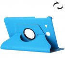 For Tab E 9.6 Blue Cloth Texture Leather Case with Rotating Holder & Card Slots