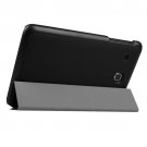 For Tab E 9.6 Black Custer Texture Flip Solid Color Leather Case with 3-folding Holder