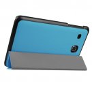 For Tab E 9.6 Blue Custer Texture Flip Solid Color Leather Case with 3-folding Holder
