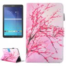For Galaxy Tab E 9.6 Blossom Pattern Flip Leather Case with Holder, Card/Pen Slots
