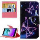 For Galaxy A5(2016) Butterfly Leather Case with Holder, Card Slots & Wallet