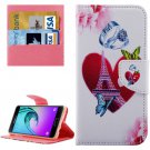 For Galaxy A5(2016) Eiffel Tower 2 Leather Case with Holder, Card Slots & Wallet