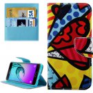 For Galaxy A5(2016) Heart Leather Case with Holder, Card Slots & Wallet
