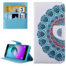 For Galaxy A5(2016) Peacock Leather Case with Holder, Card Slots & Wallet