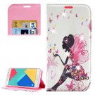 For Galaxy A5(2016) Girl 5 Diamond Leather Case with Holder, Card Slots & Wallet