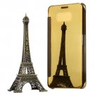 For Galaxy A5(2016) Gold Electroplating Mirror Horizontal Flip Leather Case