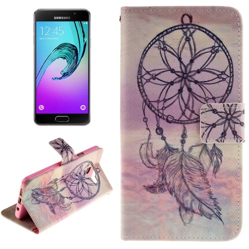For Galaxy A5(2016) Windbell Pattern Leather Case with Holder, Card Slots & Wallet