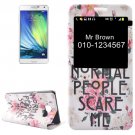 For Galaxy A5(2016) Flowers Flip Leather Case with Call Display ID & Holder